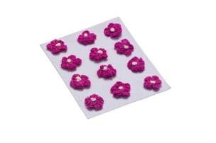 Opakowanie Kwiatki dekoracyjne 18mm ciemny różowy 12szt