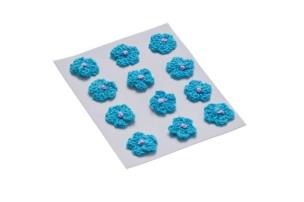 Opakowanie Kwiatki dekoracyjne 18mm niebieski 12szt