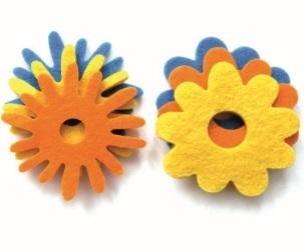 Opakowanie Kwiatki z filcu 6szt