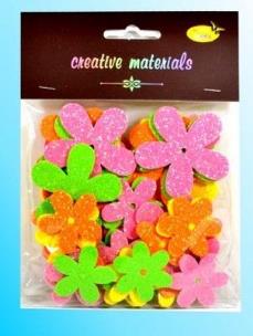 Opakowanie Kwiatki z pianki opalizującej wiosenne 56szt