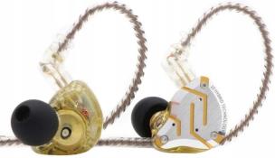 Okładka książki KZ ACOUSTICS SŁUCHAWKI DOKANAŁOWE ZŁOTE Z MIKROFONEM ZS10 PRO GOLD Z MIKROFONEM