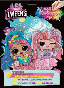 Okładka książki L.O.L. Surprise! Tweens. Zdrapuj, koloruj, naklejaj