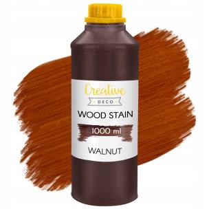 Opakowanie Lakierobejca wodna do drewna orzech butelka 1L