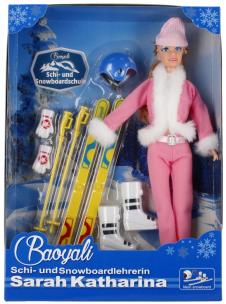 Opakowanie Lalka 29cm+akcesoria narciarka