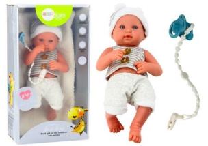 Opakowanie Lalka bobas w biało-szarym ubranku