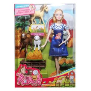 Opakowanie Lalka farmerka ze zwierzętami