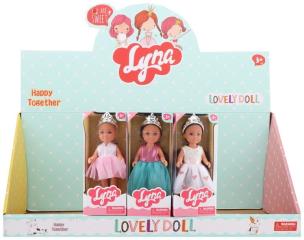 Opakowanie Lalka księżniczka z diademem 15cm MIX