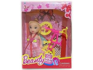 Opakowanie Lalka mini 7cm z rowerkiem