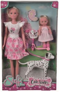 Opakowanie Lalka Steffi i Evi na spacerze z psem