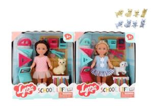 Opakowanie Lalka w szkole z pieskiem MIX
