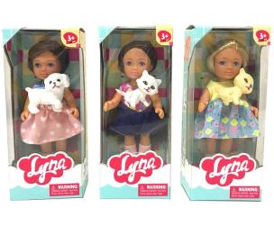 Opakowanie Lalka z pieskiem lub kotkiem MIX