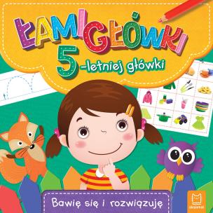 Okładka książki Łamigłówki 5-letniej główki. Bawię się i rozwiązuję