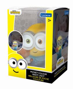 Lampka nocna zmieniająca kolor Minionki NLJ01DES. Wydawca: Lexibook. Multiszop.pl Opakowanie Lampka nocna zmieniająca kolor Minionki NLJ01DES