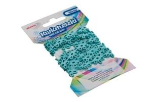 Opakowanie Łańcuszek kwiatuszki skórzane 1m niebieski