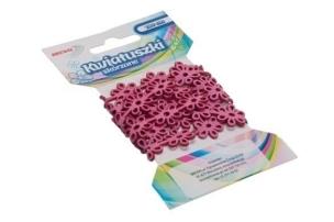 Opakowanie Łańcuszek kwiatuszki skórzane 1m różowy