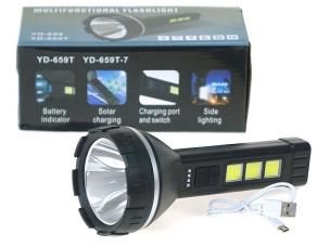 Opakowanie Latarka z ładowarką USB i baterią solarną