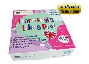 Learn English Like a Pro fiszki + gra Begginer. Autor: Dwornik Paweł. Multiszop.pl Okładka książki Learn English Like a Pro fiszki + gra Begginer