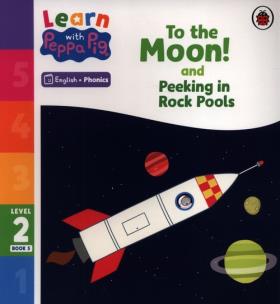 Opakowanie Learn with Peppa Phonics Level 2 Book 5 - To the Moon! and Peeking in Rock Pools (Phonics Reader)