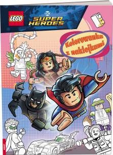 Okładka książki LEGO DC Super Heroes Kolorowanka z naklejkami NA-6452