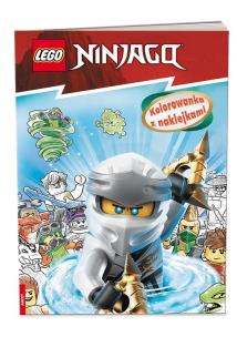Lego Ninjago. Kolorowanka z naklejkami. Autor:   Praca zbiorowa. Multiszop.pl Okładka książki Lego Ninjago. Kolorowanka z naklejkami