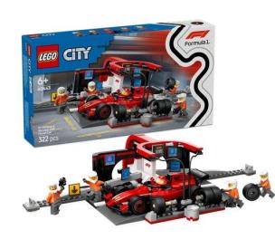 LEGO(R) CITY 60443 Pit stop i mechanicy z Ferrari. Wydawca: LEGO(R). Multiszop.pl Opakowanie LEGO(R) CITY 60443 Pit stop i mechanicy z Ferrari