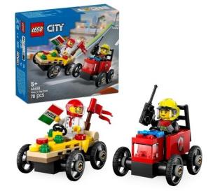 LEGO(R) CITY 60458 Zestaw wyścigówek: pizza kontra. Wydawca: LEGO(R). Multiszop.pl Opakowanie LEGO(R) CITY 60458 Zestaw wyścigówek: pizza kontra