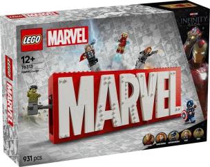 LEGO(R) SUPER HEROES 76313 Logo MARVEL z minifigurk.. Wydawca: LEGO(R). Multiszop.pl Opakowanie LEGO(R) SUPER HEROES 76313 Logo MARVEL z minifigurk.