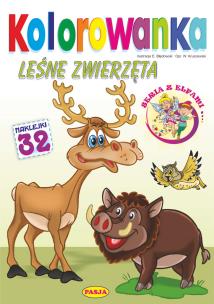 Okładka książki Leśne zwierzęta. Kolorowanka