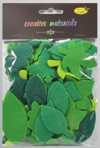 Opakowanie Listki z filcu tonacja zielona