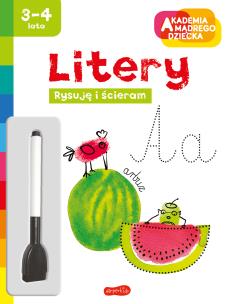 Okładka książki Litery. Akademia mądrego dziecka. Rysuję i ścieram