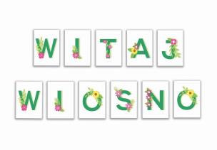 Opakowanie Litery dekoracyjne A4 - Witaj wiosno 11el