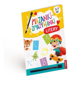 Litery. Mazanki-zmazywanki. Autor: Anna Borchard. Multiszop.pl Okładka książki Litery. Mazanki-zmazywanki