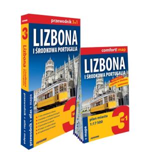 Lizbona i środkowa Portugalia 3w1: przewodnik + atlas + mapa. Autor: Andrasz Janusz. Multiszop.pl Okładka książki Lizbona i środkowa Portugalia 3w1: przewodnik + atlas + mapa