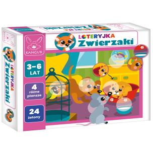 Loteryjka Zwierzaki. Wydawca: Kangur. Multiszop.pl Opakowanie Loteryjka Zwierzaki