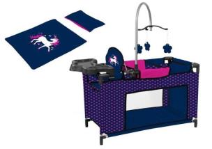 Opakowanie Łóżeczko dla lalki granatowe z akcesoriami