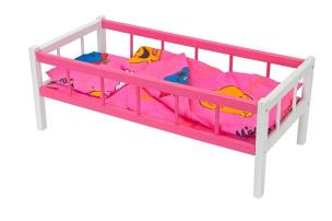 Opakowanie Łóżeczko różowe dla lalek z pościelą