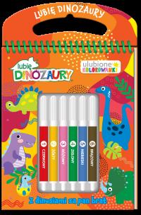 Okładka książki Lubię Dinozaury. Ulubione kolorowanki 2. Z dinusiami za pan brat