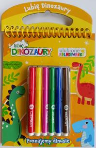 Okładka książki Lubię Dinozaury. Ulubione kolorowanki cz. 1 Poznajmy dinusie