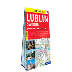 Lublin i Świdnik papierowy plan miasta 1:20 000. Autor:   Praca zbiorowa. Multiszop.pl Okładka książki Lublin i Świdnik papierowy plan miasta 1:20 000