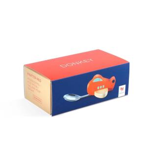 Łyżka dla dzieci - samolot czerwony. Wydawca: Donkey. Multiszop.pl Opakowanie Łyżka dla dzieci - samolot czerwony