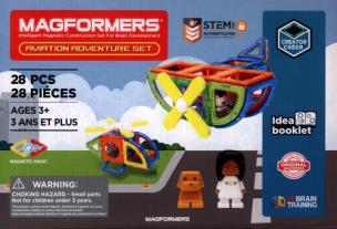 Magformers Aviation Adventure set 28 elementów. Wydawca: MAGFORMERS. Multiszop.pl Opakowanie Magformers Aviation Adventure set 28 elementów