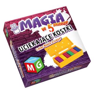 Magia w 5 minut - Uciekające kostki. Wydawca: MULTIGRA. Multiszop.pl Opakowanie Magia w 5 minut - Uciekające kostki