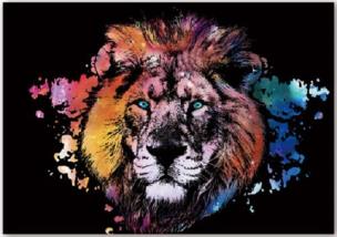 Opakowanie Magiczna Zdrapka Kolorowy lew