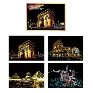 Opakowanie Magiczna Zdrapka Starożytne budowle 4 sztuki