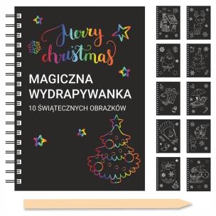 Opakowanie Magiczne obrazki do wydrapywania Merry Christmas