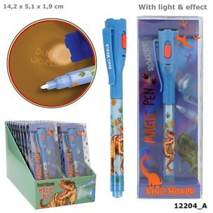 Opakowanie Magiczny długopis z latarką UV Dino World 12204A
