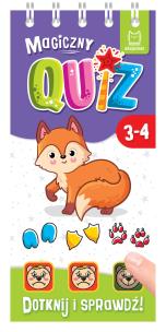 Magiczny quiz z liskiem Dotknij i sprawdź. Autor: Podgórska Anna. Multiszop.pl Okładka książki Magiczny quiz z liskiem Dotknij i sprawdź