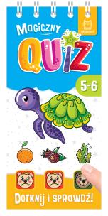 Magiczny quiz z żółwikiem. Dotknij i sprawdź, od 5 lat. Autor: Podgórska Anna. Multiszop.pl Okładka książki Magiczny quiz z żółwikiem. Dotknij i sprawdź, od 5 lat