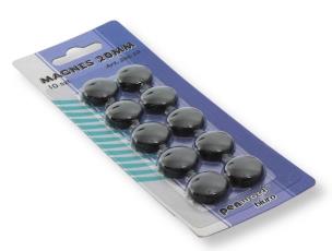 Opakowanie Magnesy czarne 2cm 10szt