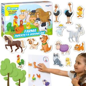 Opakowanie Magnesy zwierzęta 21szt